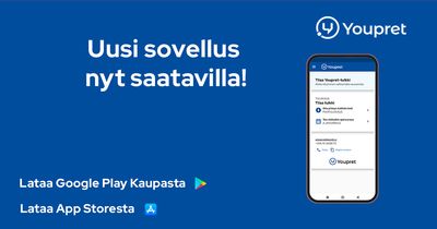 Ota käyttöön Youpretin uusi mobiilisovellus!