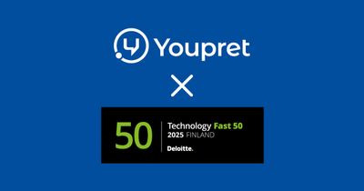  Youpret listattiin jälleen Deloitten Technology Fast 50 -ohjelmaan